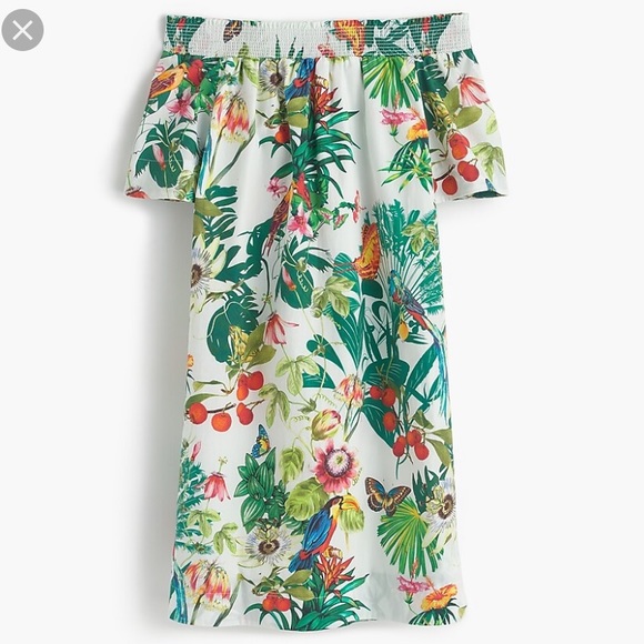 J. Crew Dresses & Skirts - J.Crew off shoulder dress Ratti into the wild sz 0